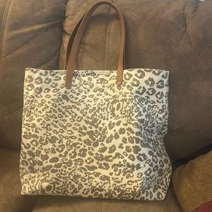 Madewell leopard Canvas Tote